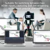 ACT switcher video USB-C con doppio ingresso HDMI 60Hz grigio