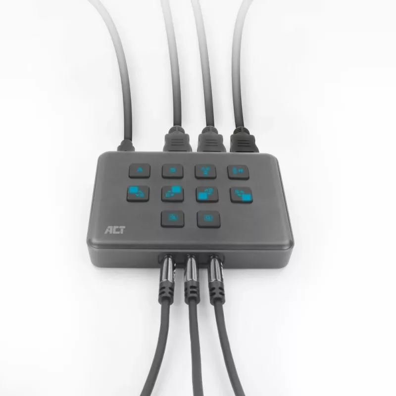 ACT switcher video USB-C con doppio ingresso HDMI 60Hz grigio