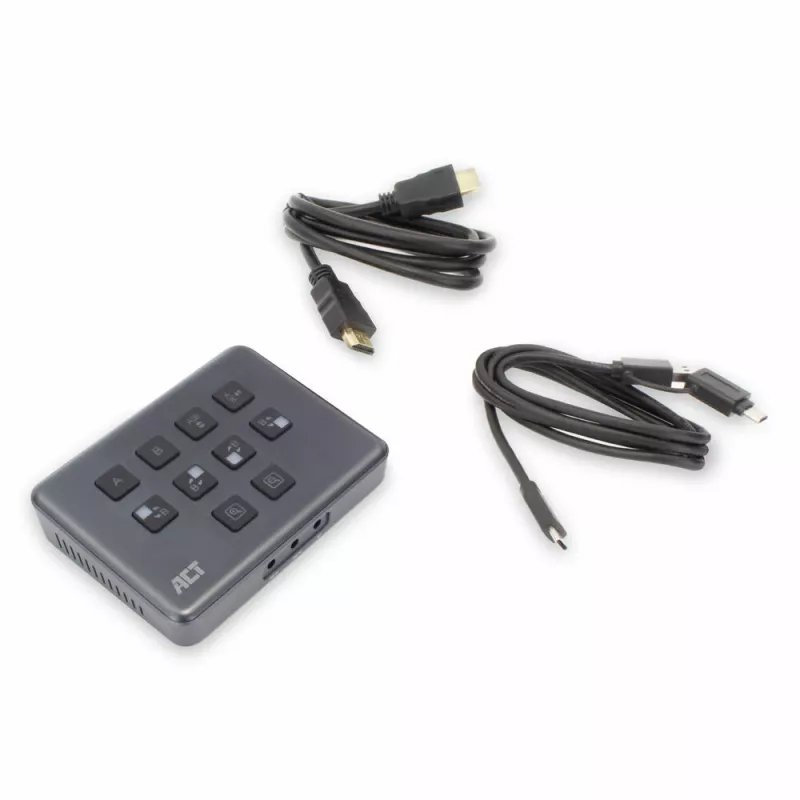 ACT switcher video USB-C con doppio ingresso HDMI 60Hz grigio