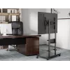 Carrello TV mobile EQUIP 50 inch–90 inch con ripiano pegboard, VESA 200x200–600x400, 60 kg, nero