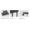 Carrello TV mobile EQUIP 50 inch–90 inch con ripiano pegboard, VESA 200x200–600x400, 60 kg, nero