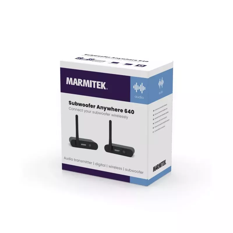 Marmitek Subwoofer Anywhere 640 – trasmettitore e ricevitore audio wireless per subwoofer