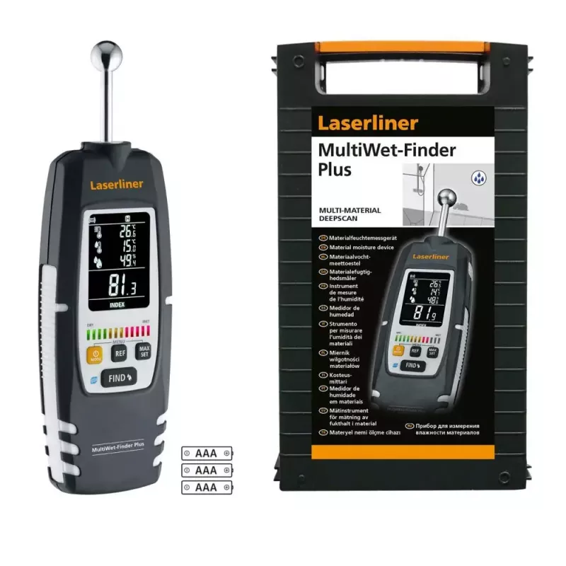 Laserliner MultiWet-Finder Plus igrometro elettronico nero bianco display digitale
