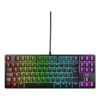 Tastiera meccanica da gaming No name K4V2 RGB — tenkeyless 80–87%, AZERTY francese, USB, retroilluminazione RGB, 68 tasti, cavo 2 m, nero