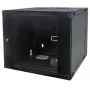 Intellinet 713764 armadio di rete a parete a doppia sezione da 19 pollici, 9U, nero RAL 7021