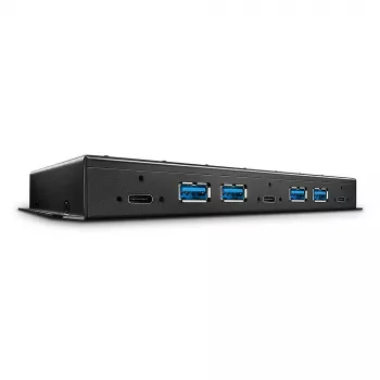Lindy hub USB 3.2 Gen 2 in metallo 7 porte