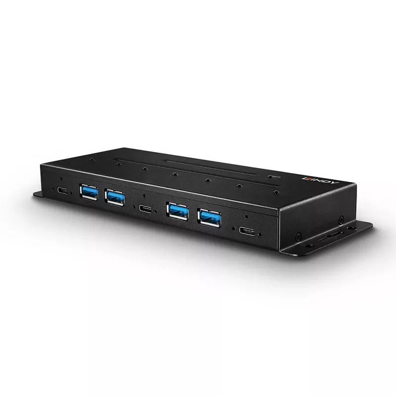 Lindy hub USB 3.2 Gen 2 in metallo 7 porte