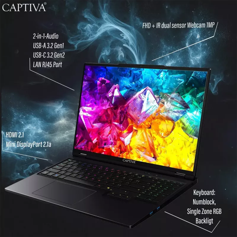 Laptop CAPTIVA 92040 16 pollici Intel Core Ultra 9 32GB SSD Windows 11