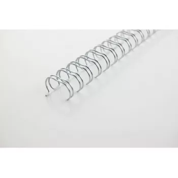 Dorsetti per rilegatura GBC WireBind 3:1 NO6 9,5 mm A4, argento, 3 fogli, metallo, A4, 9,5 mm, 316 mm