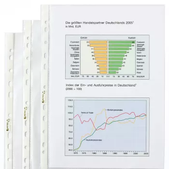 Busta Rexel - Economy lucida, Legal, trasparente, polipropilene (PP), verticale, 0,05 mm, 240 mm