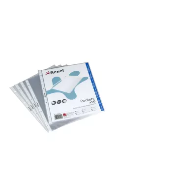 Busta Rexel Crystal Clear A4 aperta in alto (50), 210 x 297 mm (A4), trasparente, polipropilene (PP), verticale, 50 pz.