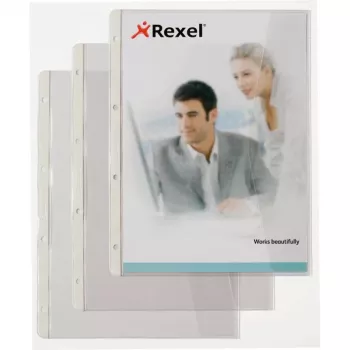 Cartella portadocumenti Rexel con linguetta pieghevole, 220 x 300 mm, trasparente, 0,13 mm, 250 mm, 328 mm, 4 mm