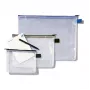 Busta in rete Rexel con zip nera A5, PVC, 31 g, nero, trasparente