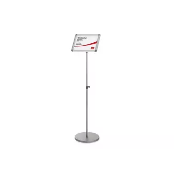 Espositore da tavolo Nobo Essence A4, argento, alluminio, 340 mm, 1405 mm