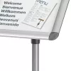 Nobo espositore informativo 1902383, A4, 350 x 70 x 1010 mm, altezza regolabile, base rotonda, argento
