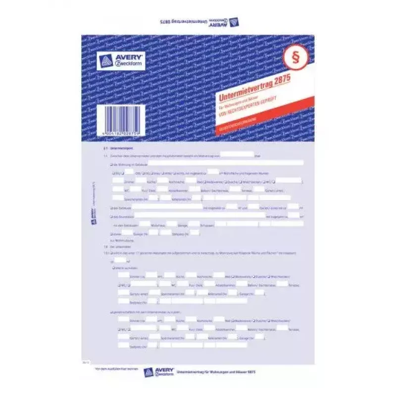 Carta per registri Avery 2875