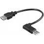 Wentronic Goobay USB 2.0 Hi-Speed cavo di prolunga, tipo A femmina a maschio 90 gradi, 0,15 m, nero