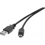 Cavo USB Renkforce RF-4455804 0,15 m USB-A a Mini-USB-B nero
