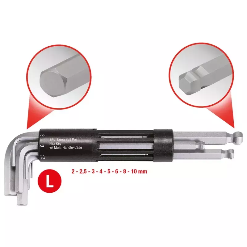 Set di chiavi a brugola a L KS Tools 151.2100 metriche 8 pezzi