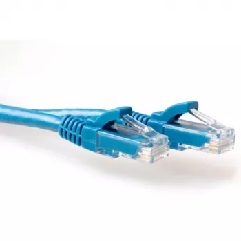 ACT blu 10 metri cavo patch U/UTP CAT6 senza fermo con connettori RJ45