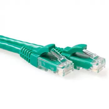 ACT verde 15 metri cavo patch U/UTP CAT6 senza fermo con connettori RJ45