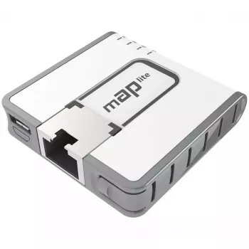 Mikrotik mAP lite, RBMAPL-2ND, 2,4 GHz, PoE, 10/100 Mbit/s, bianco