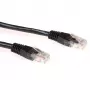 Cavo patch ACT nero 0,25 metri U/UTP CAT6 con connettori RJ45