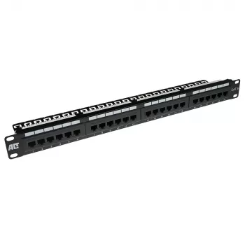 Patch panel ACT CAT 6 UTP 24 porte con barra di gestione cavi