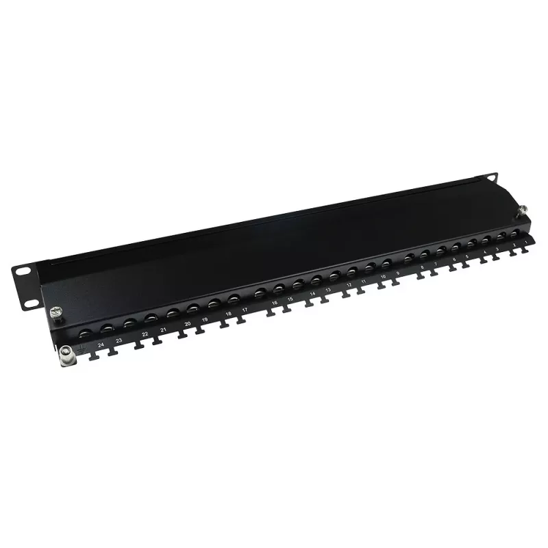 Patch panel ACT 24 porte schermato CAT6A con coperchio CAT6A