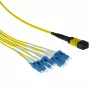 Cavo patch fanout ACT 1 metro monomodale 9/125 OS2 1x MTP femmina - 4x LC duplex 8 fibre