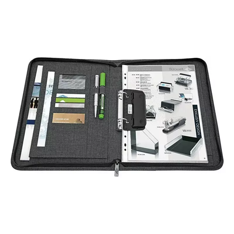 Agenda personale WEDO 58 352412 A4 poliestere grigio, raccoglitore ad anelli