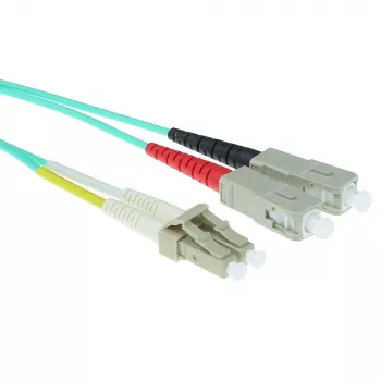 ACT 17 metri LSZH multimodale 50/125 OM3 cavo patch in fibra ottica duplex con connettori LC e SC