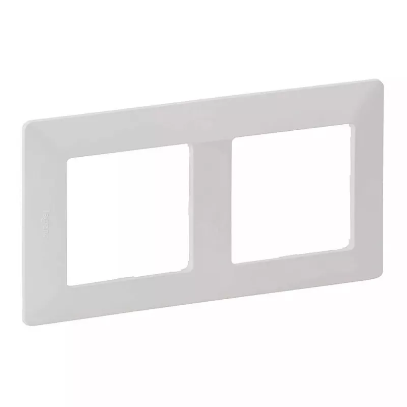 Cornice a parete 2 moduli Legrand VLIFE 754002 per due moduli, montaggio rettangolare