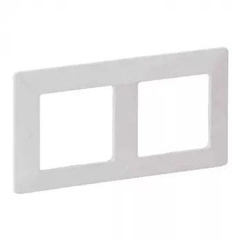 Cornice a parete 2 moduli Legrand VLIFE 754002 per due moduli, montaggio rettangolare