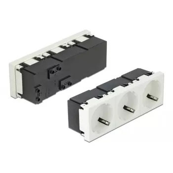 DeLock 81323 Easy 45 Presa Schuko tripla, 45 x 45 mm, 5 pz
