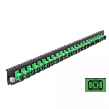 Pannello frontale splice box DeLOCK 19 pollici 24 porte SC simplex verde