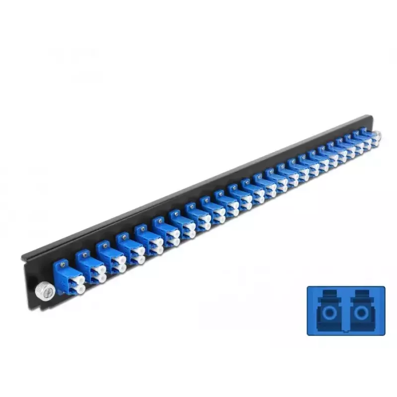Pannello frontale splice box DeLOCK 43357 24 porte LC duplex blu