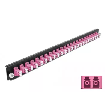Pannello frontale splice box DeLOCK 19 pollici 24 porte LC duplex viola
