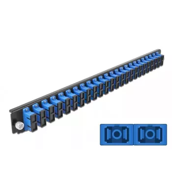 Pannello frontale splice box DeLOCK 19 pollici 24 porte SC duplex blu