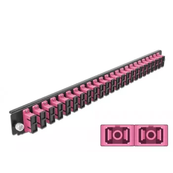 Pannello frontale splice box DeLOCK 19 pollici 24 porte SC duplex viola