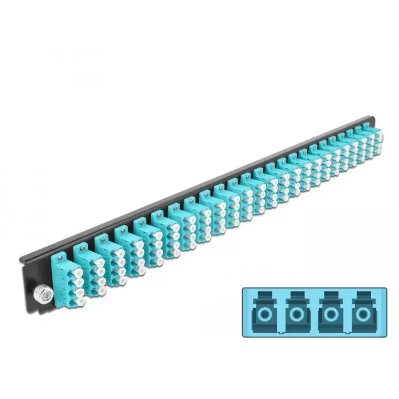Pannello frontale splice box DeLOCK 19 pollici 24 porte LC quad acqua