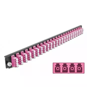 Pannello frontale splice box DeLOCK 19 pollici 24 porte LC quad viola