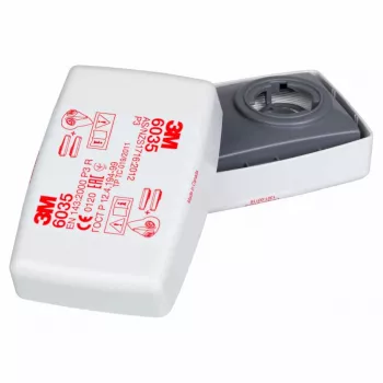 Filtro antiparticolato 3M 6035 P3R confezione da 2 — filtro antiparticolato di ricambio per maschere antigas e vapori 3M