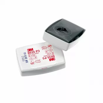 Filtro antiparticolato 3M 6035 P3R confezione da 2 — filtro antiparticolato di ricambio per maschere antigas e vapori 3M