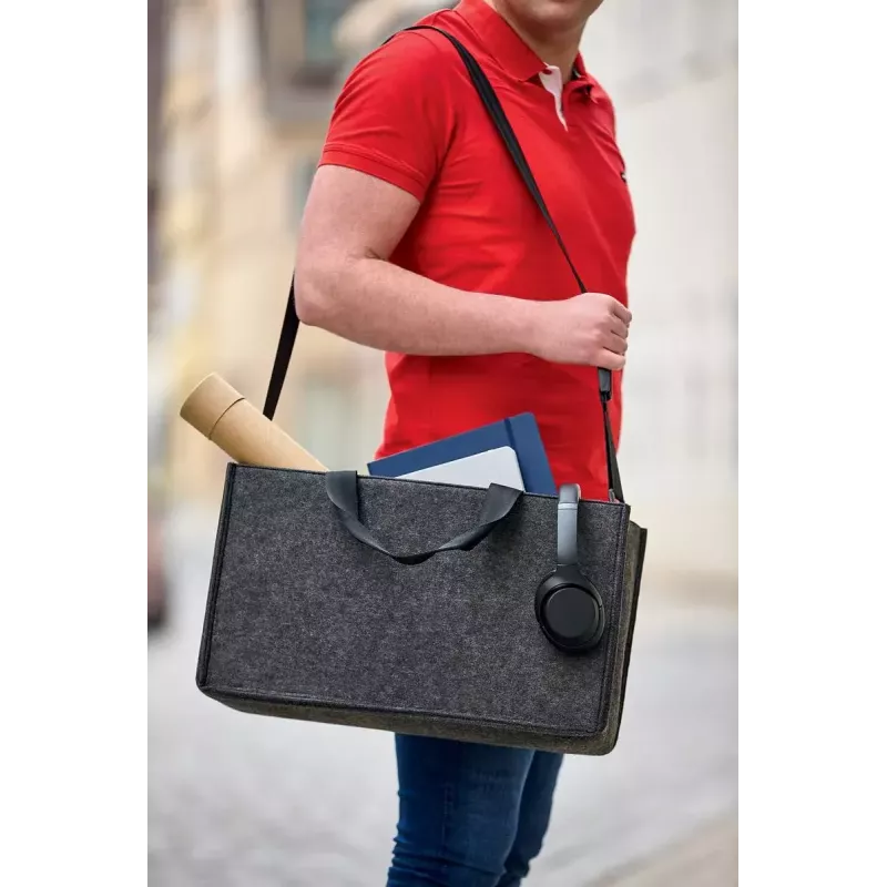 Borsa a tracolla Sigel BA411 feltro grigio unisex grande