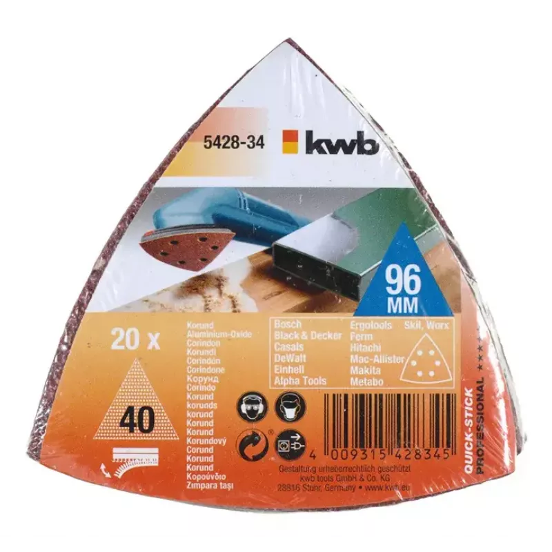 Pad abrasivo KWB 542834 20 pz.