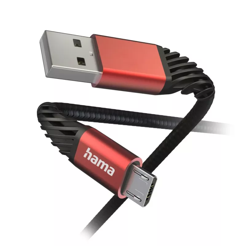 Hama Extreme cavo USB USB 2.0 1,5 m USB A a Micro-USB B nero, rosso