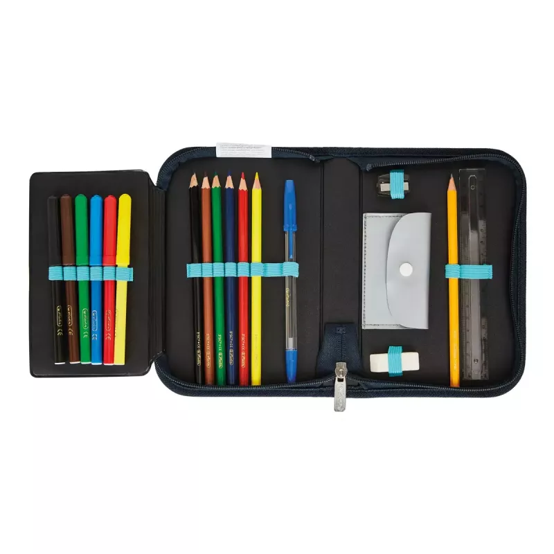Herlitz Dreamy Unicorn Astuccio completo, 19 pezzi, blu scuro