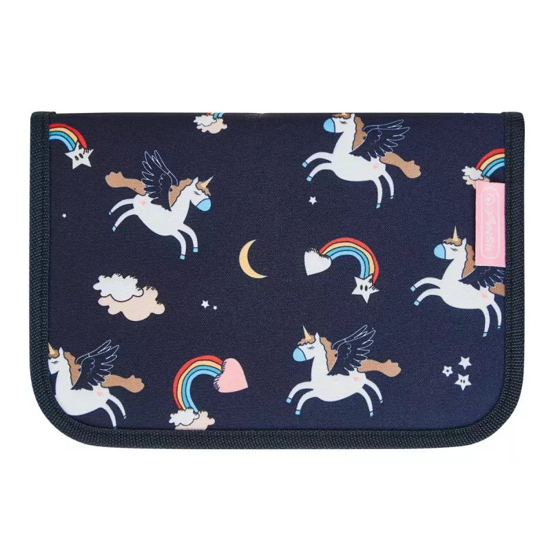 Herlitz Dreamy Unicorn Astuccio completo, 19 pezzi, blu scuro