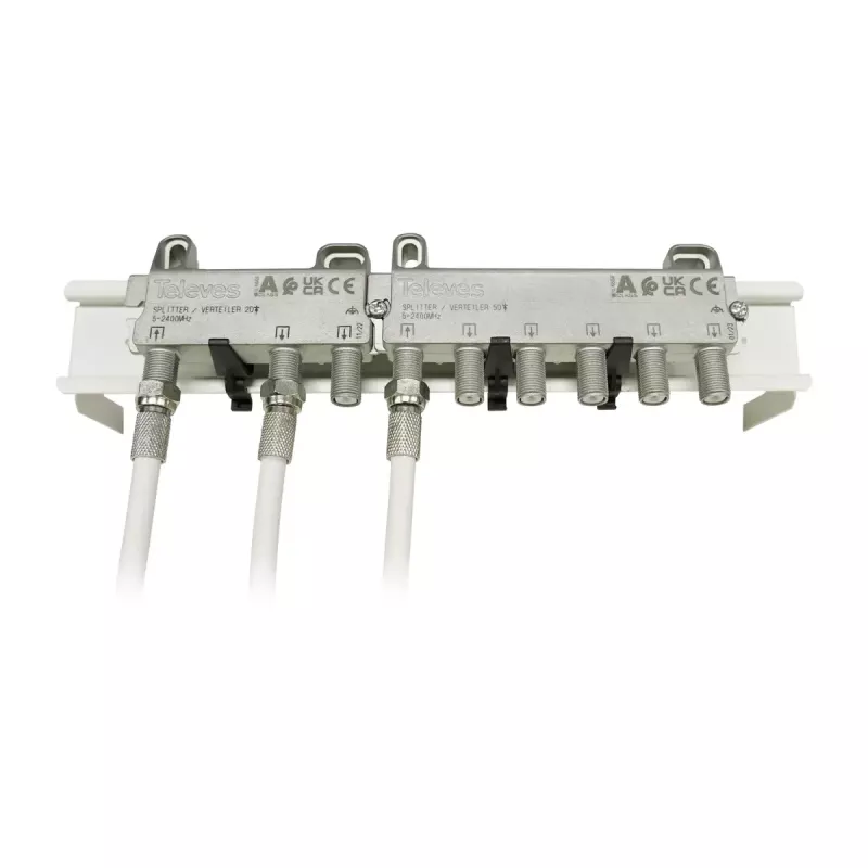 Splitter video Televes 519508 argento 10 pezzi
